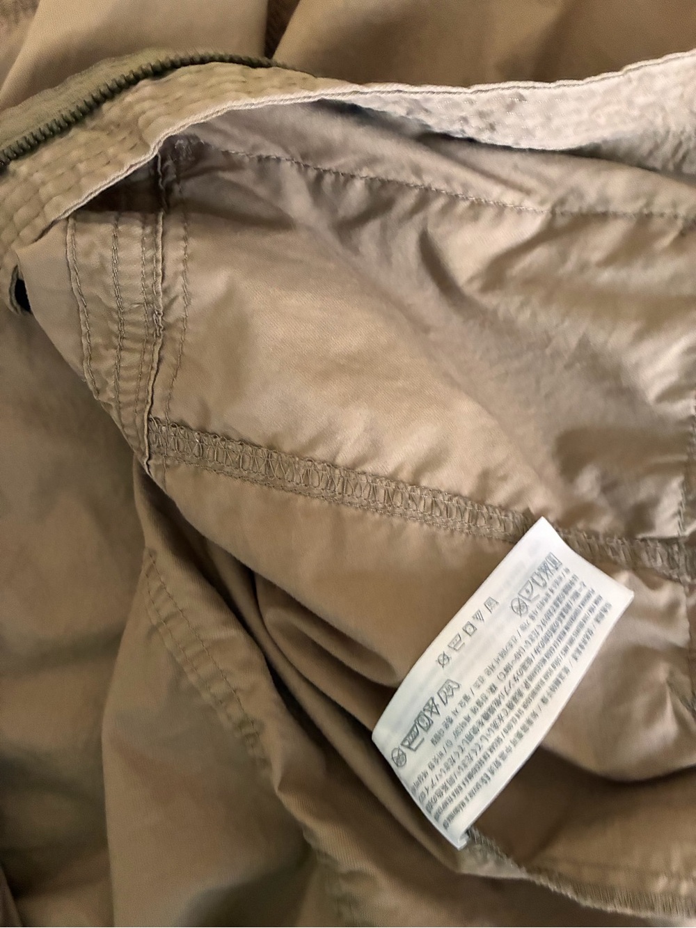 Abercrombie & Fitch Hooded Utility Full Zip Jacket Tan - Picture 10 of 10